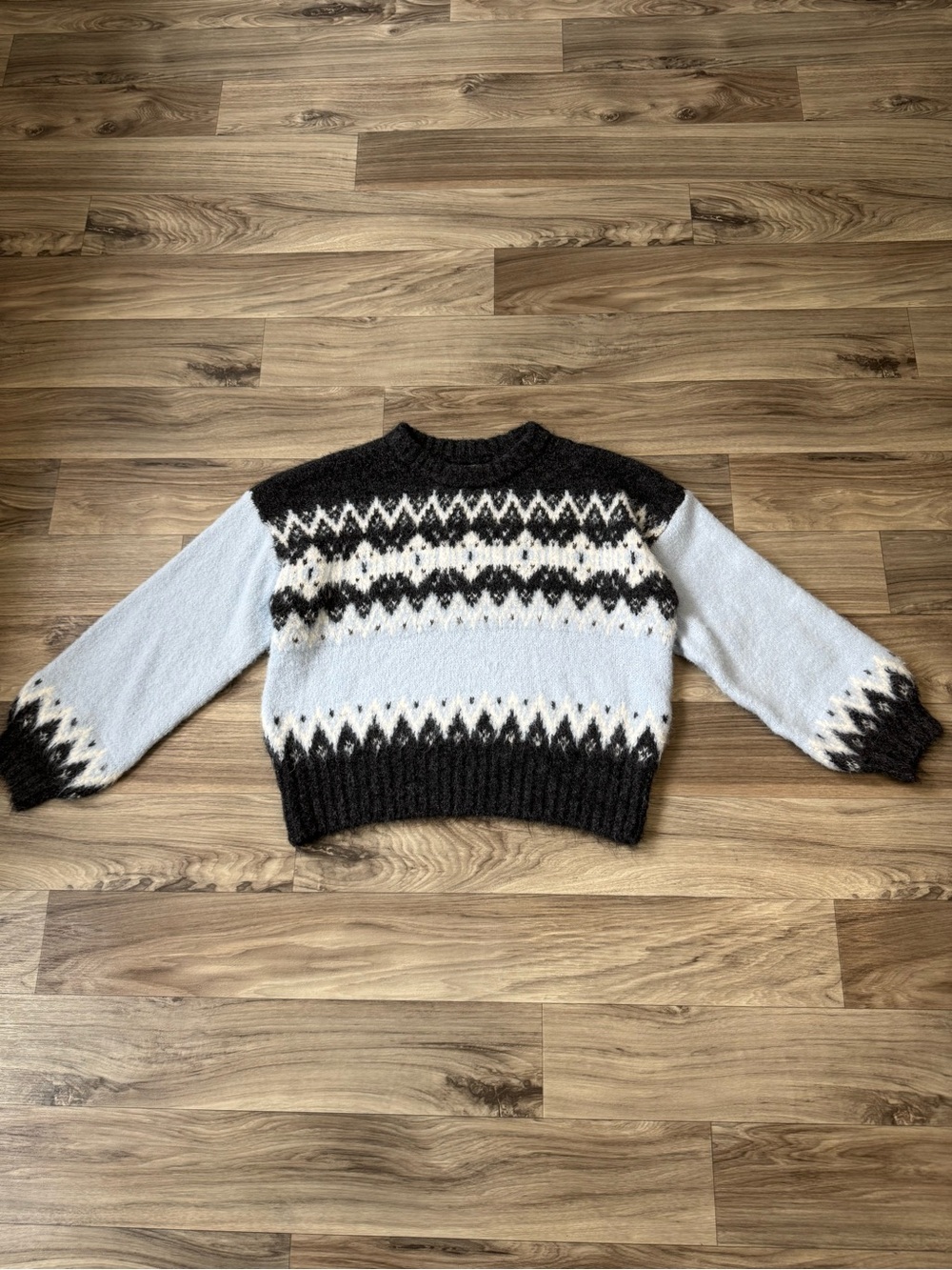 Loft Chunky Fair Isle Crewneck Sweater Size Large